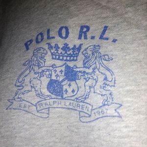 🐎Vintage Classic Polo Ralph Lauren Grey Hoodie XL
